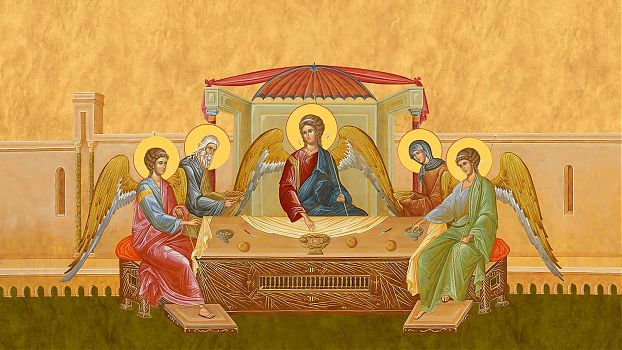 Святая Троица | Печать иконы для Царских врат иконостаса