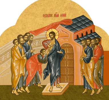 Уверование апостола Фомы | Печать иконы для праздничного ряда иконостаса. Позиция 366