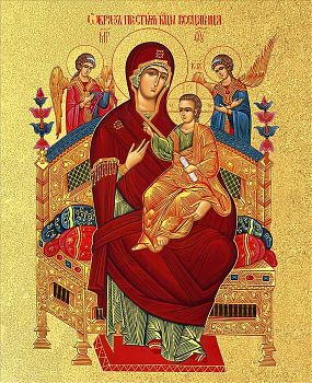 Икона Божией Матери "Всецарица" с золочением поталью, 03011-УЛ