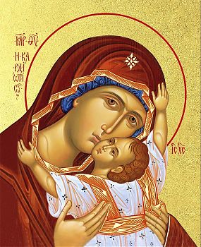 Икона Божией Матери "Кардиотисса" с золочением поталью, 03037-УЛ