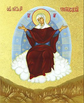 Икона Божией Матери "Спорительница Хлебов" с золочением поталью, 03070-УЛ