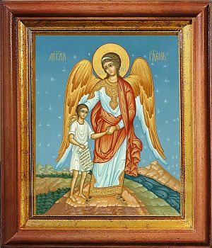 Икона Ангела Хранителя в киоте | Размер 13х16 см | 40200-5 (04А11)