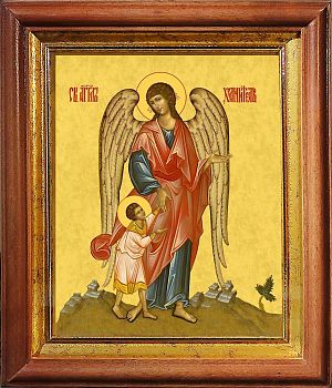 Икона Ангела Хранителя в киоте | Размер 13х16 см | 40200-5 (04А6)