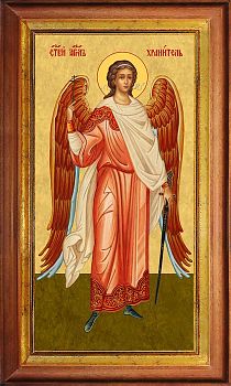 Икона ростовая Ангела Хранителя в киоте | Размер 10х20 см | 40202-5 (04А2)