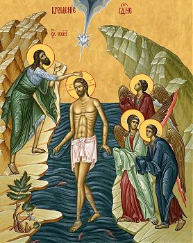 Крещение Господне (Богоявление), 05К1, иконы на холсте - новый каталог