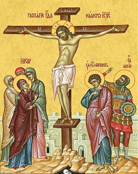 Распятие Господа Иисуса Христа, 05Р4, иконы на холсте - новый каталог