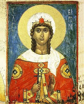 Икона "Варвара", св. вмц., с золочением поталью, 10009-УЛ