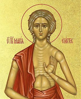Икона "Мария Египетская", св. прп., с золочением поталью, 10М6-УЛ