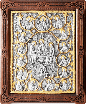 Купить православную икону - Святая Троица и 12 апостолов, А109-6
