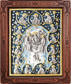 Купить православную икону - Святая Троица и 12 апостолов, А109-7