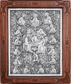 Купить православную икону - Святая Троица и 12 апостолов, А109-1
