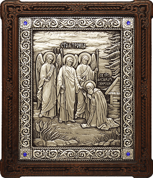 Купить православную икону - Явление Святой Троицы прп. Александру Свирскому, А173-2