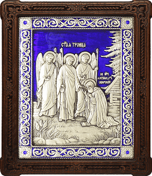 Купить православную икону - Явление Святой Троицы прп. Александру Свирскому, А173-3