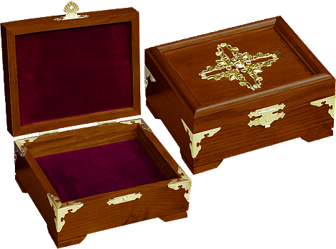 Купить мощевик настольный | Деревянный мощевик | Ларчик для мощей | Ковчег | Для частиц | М2