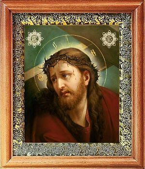 Икона Христос в терновом венце в киоте | Размер 13х16 см | 40200-8 (02016)