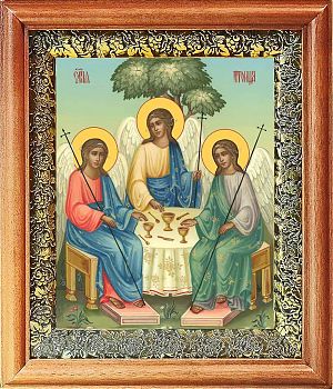 Икона Пресвятой Троицы в киоте | Размер 13х16 см | 40200-8 (02Т4)